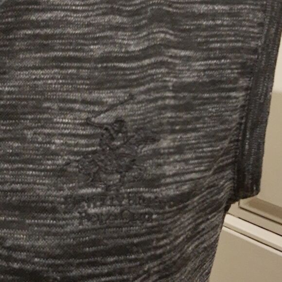 BEVERLY Hills Polo Club Athletic Black and Grey Sleeveless Polo Top Size Large - Picture 4 of 9